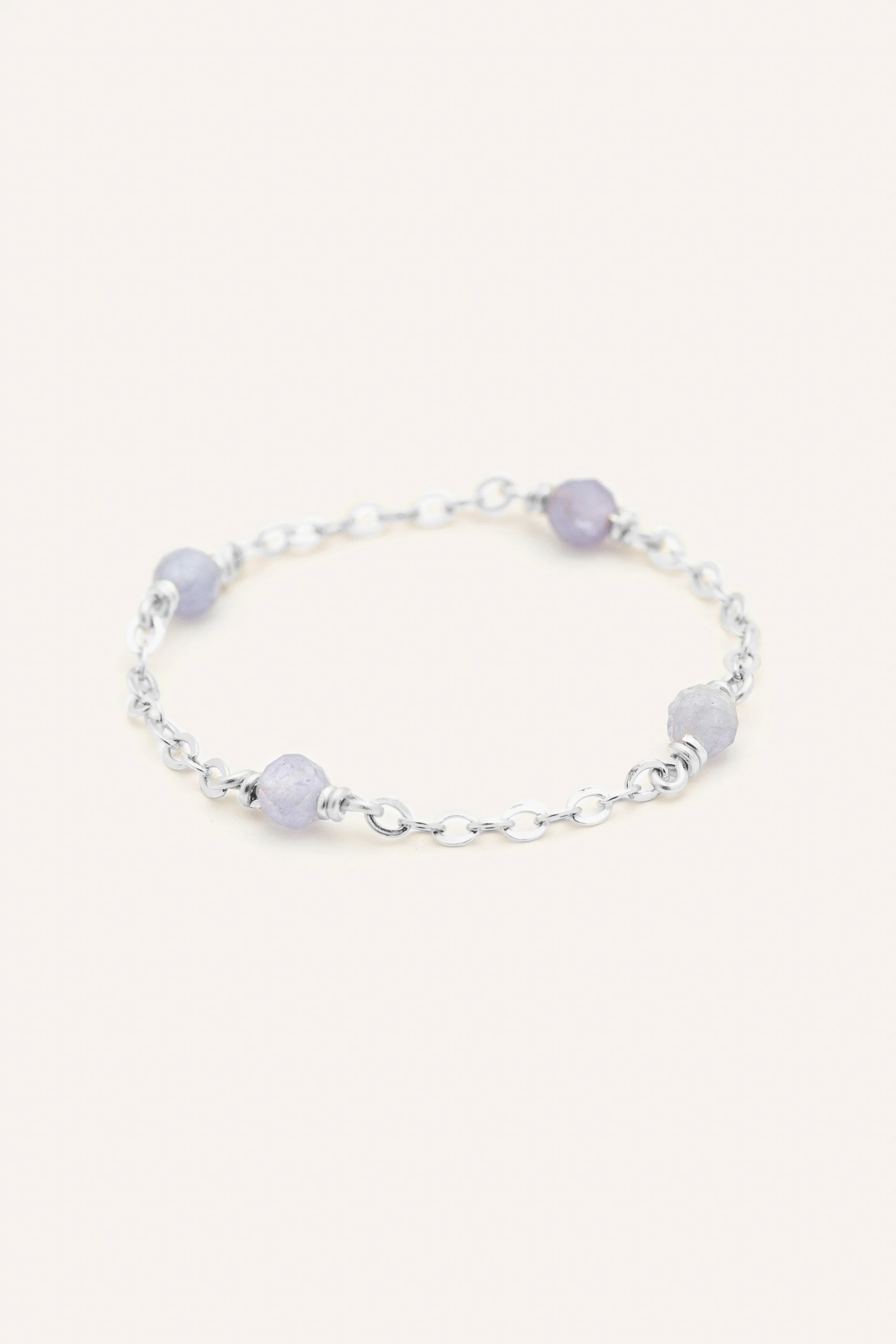 Bague chaînette Satellite - Tanzanite - Argent