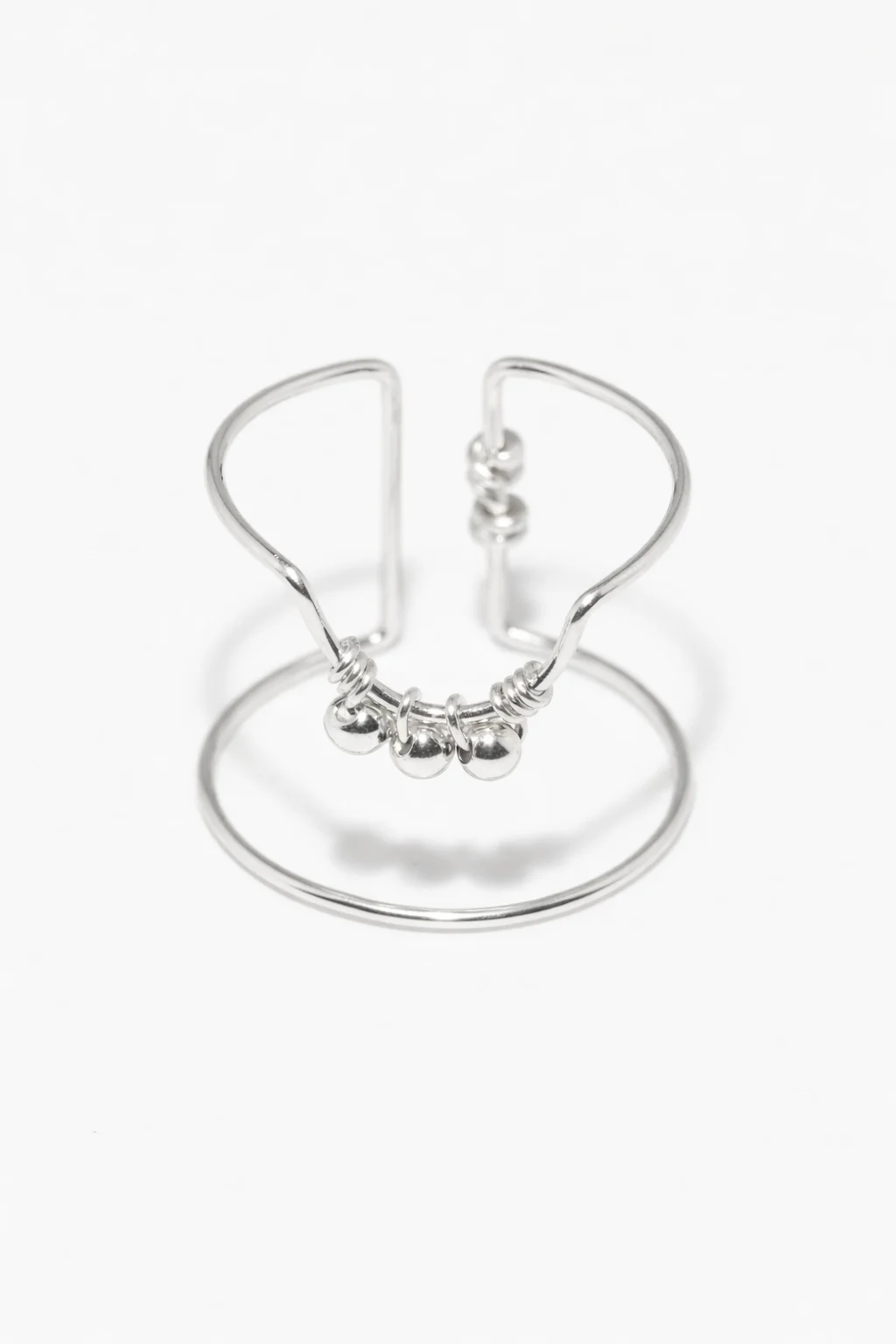 Bague d'ongle Tissage - Argent