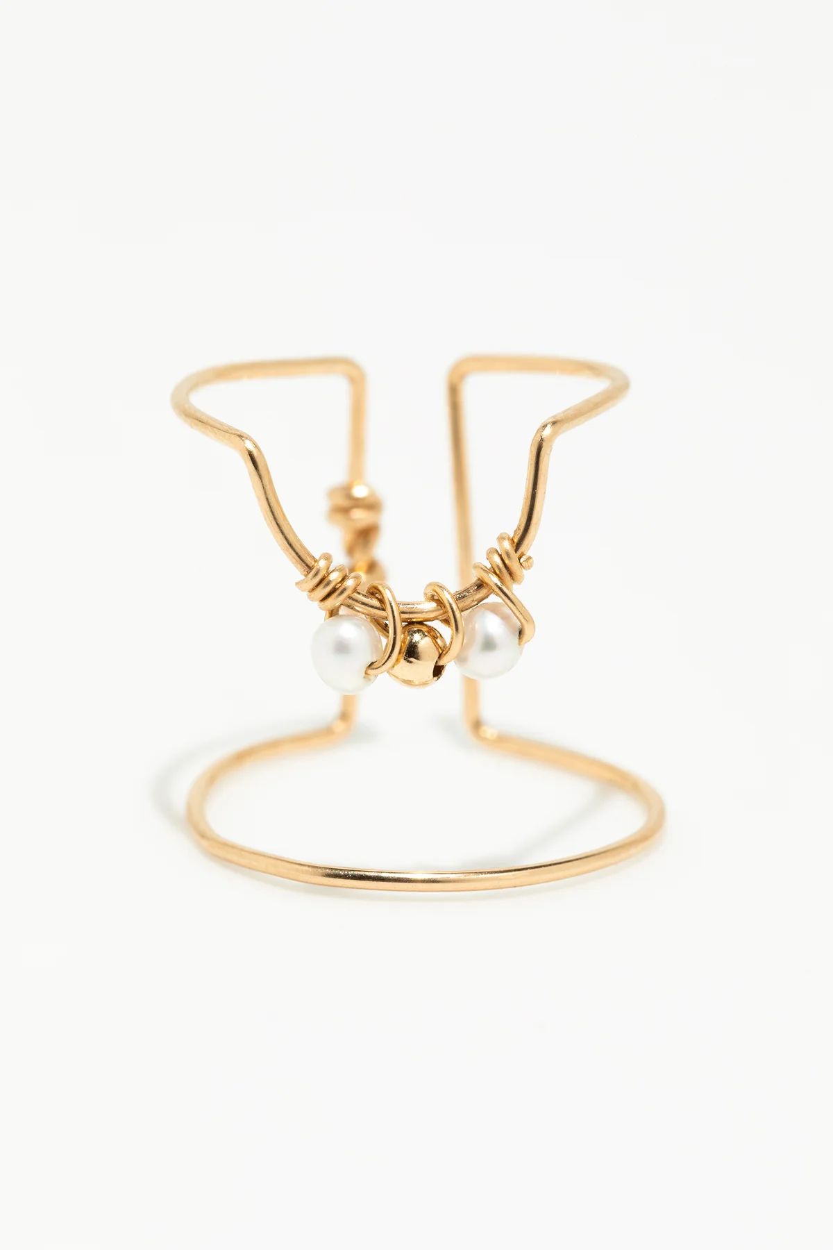 Bague d'ongle Tissage - Perle de culture