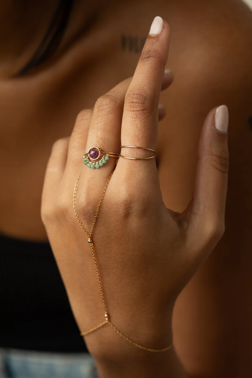 Bague Frida - Émeraude - Image 4