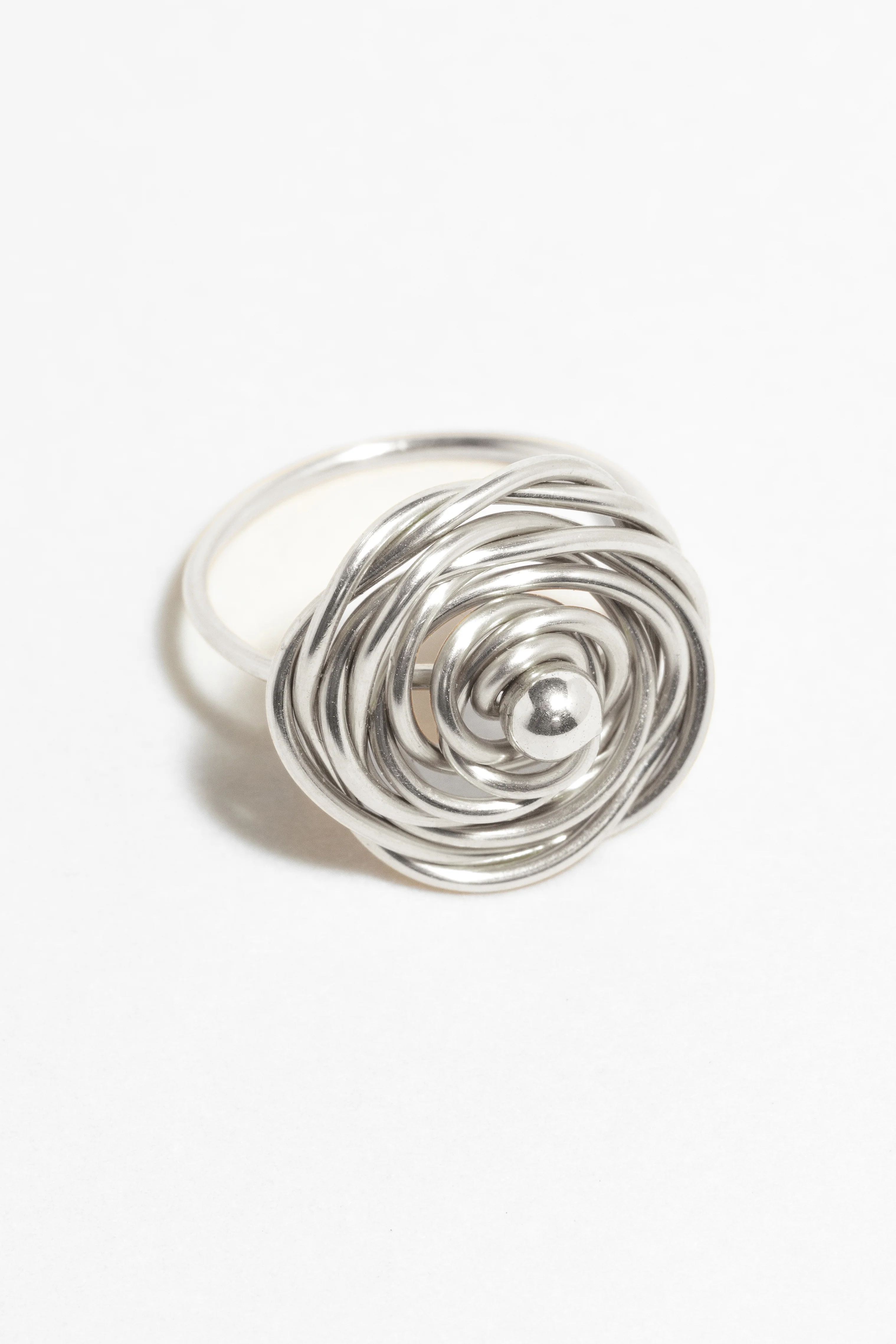 Bague Maxi Rosa - Argent