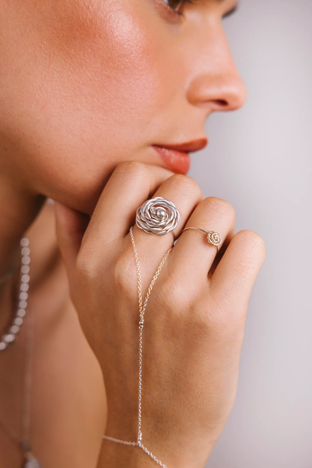 Bague Maxi Rosa - Argent - Image 2