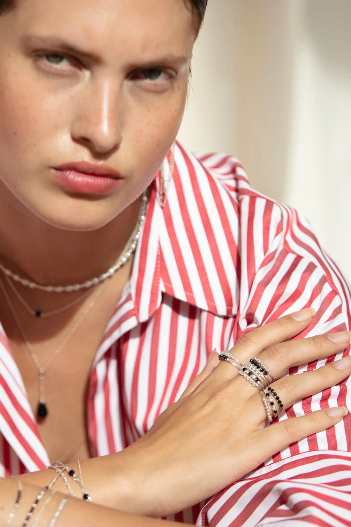 Bague Pavé - Damier - Argent - Image 3