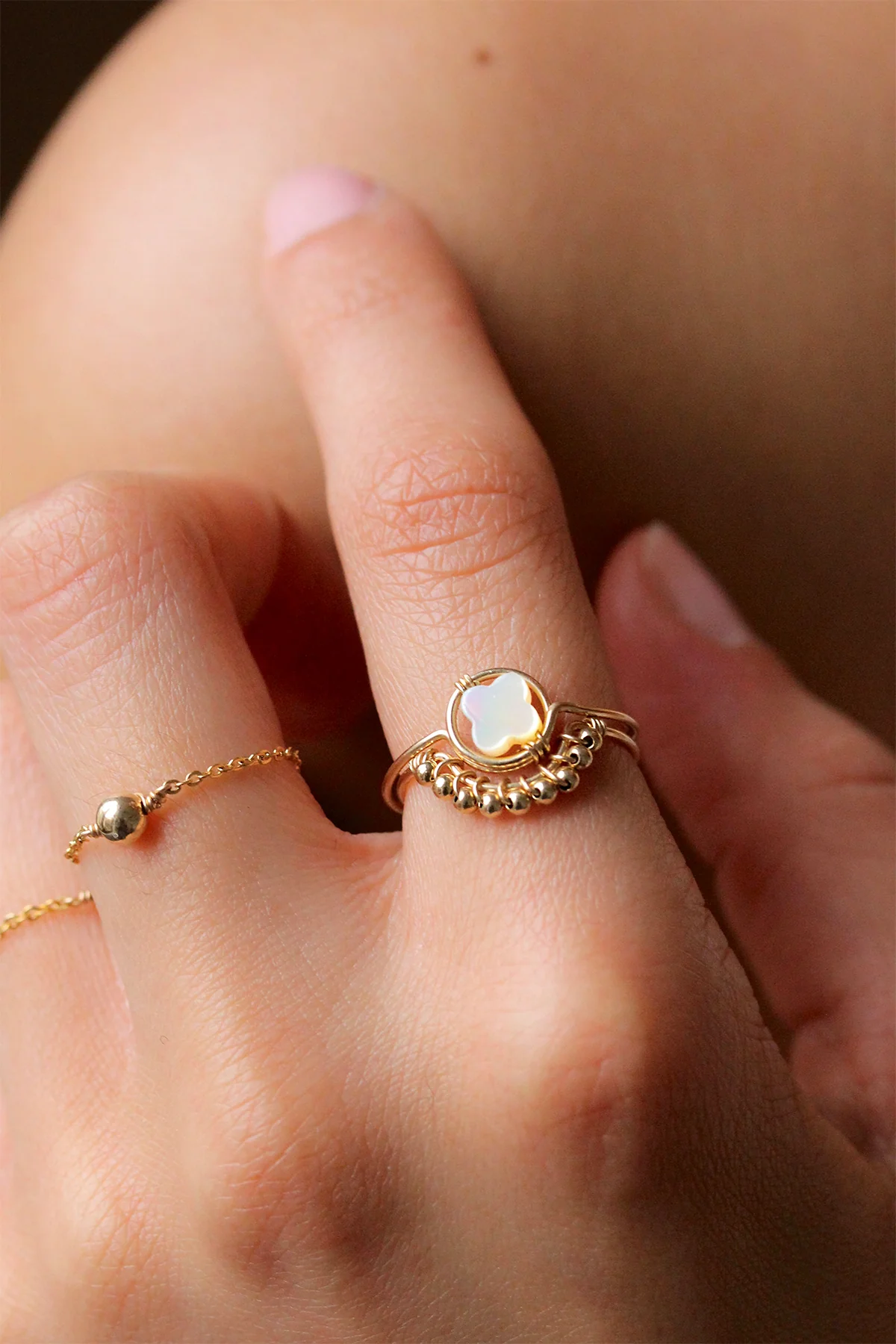 Bague Swan étoile - Nacre - Image 3