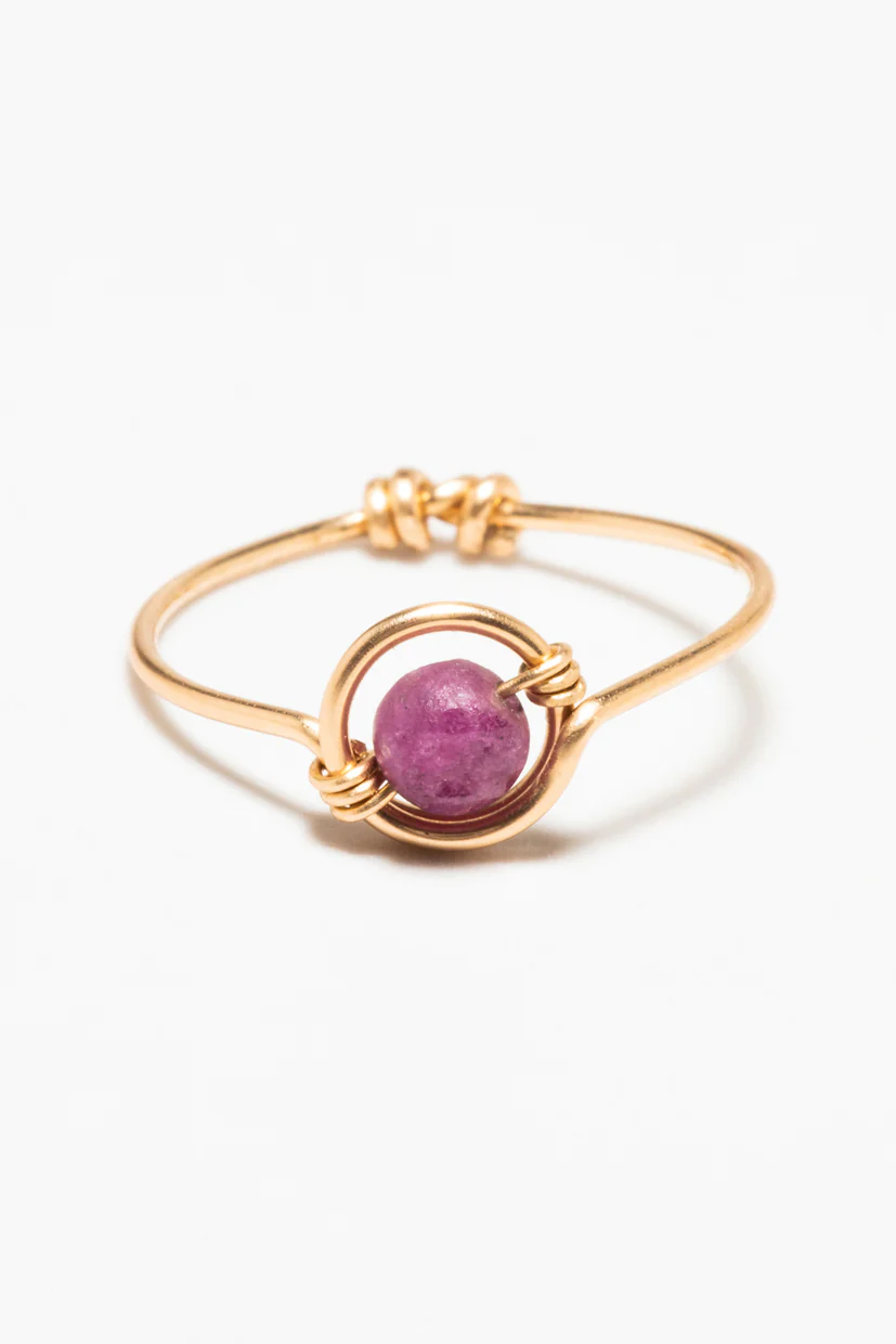 Bague swan - Rubis