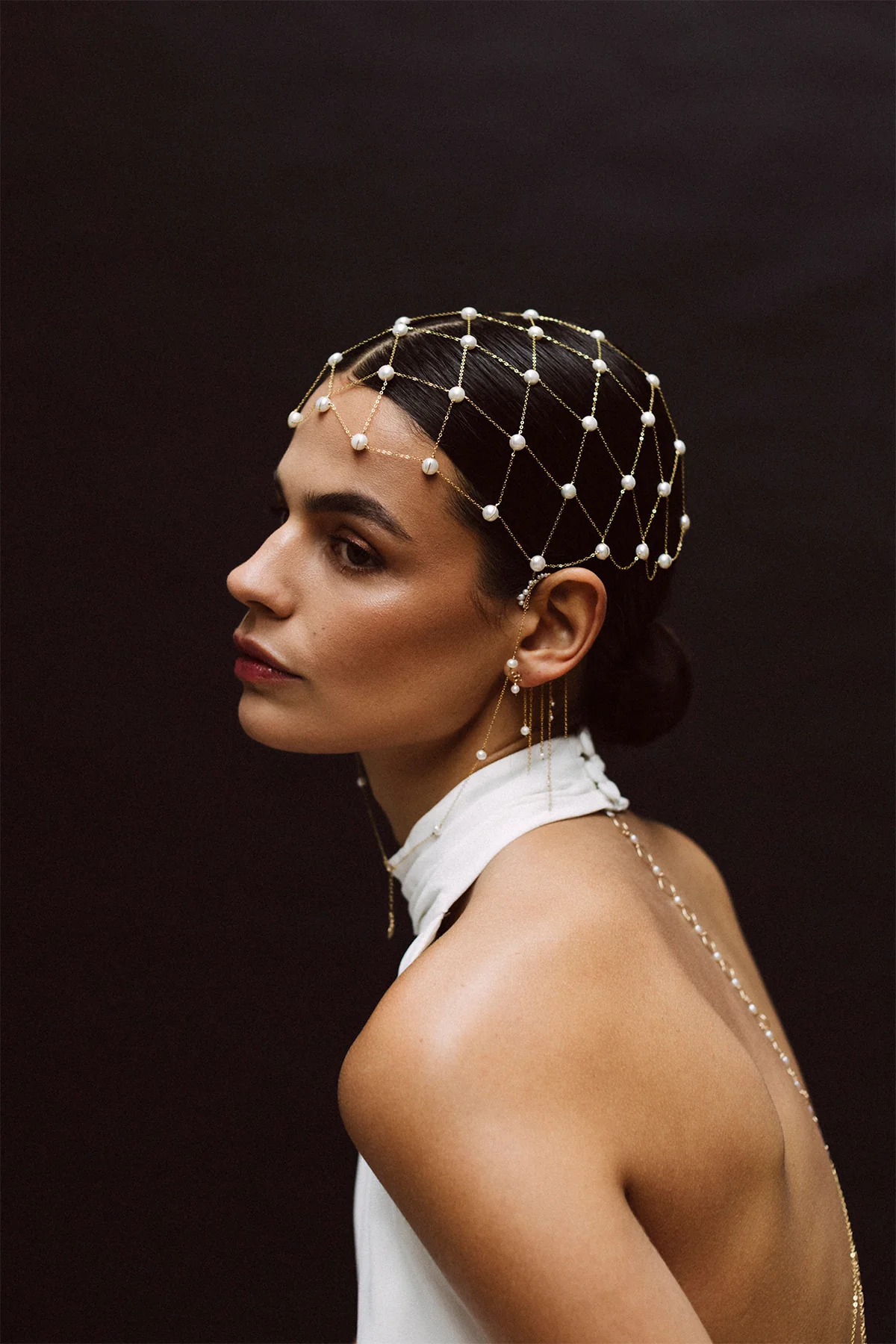 Bijou de tête Toison Dorée - Perles de culture