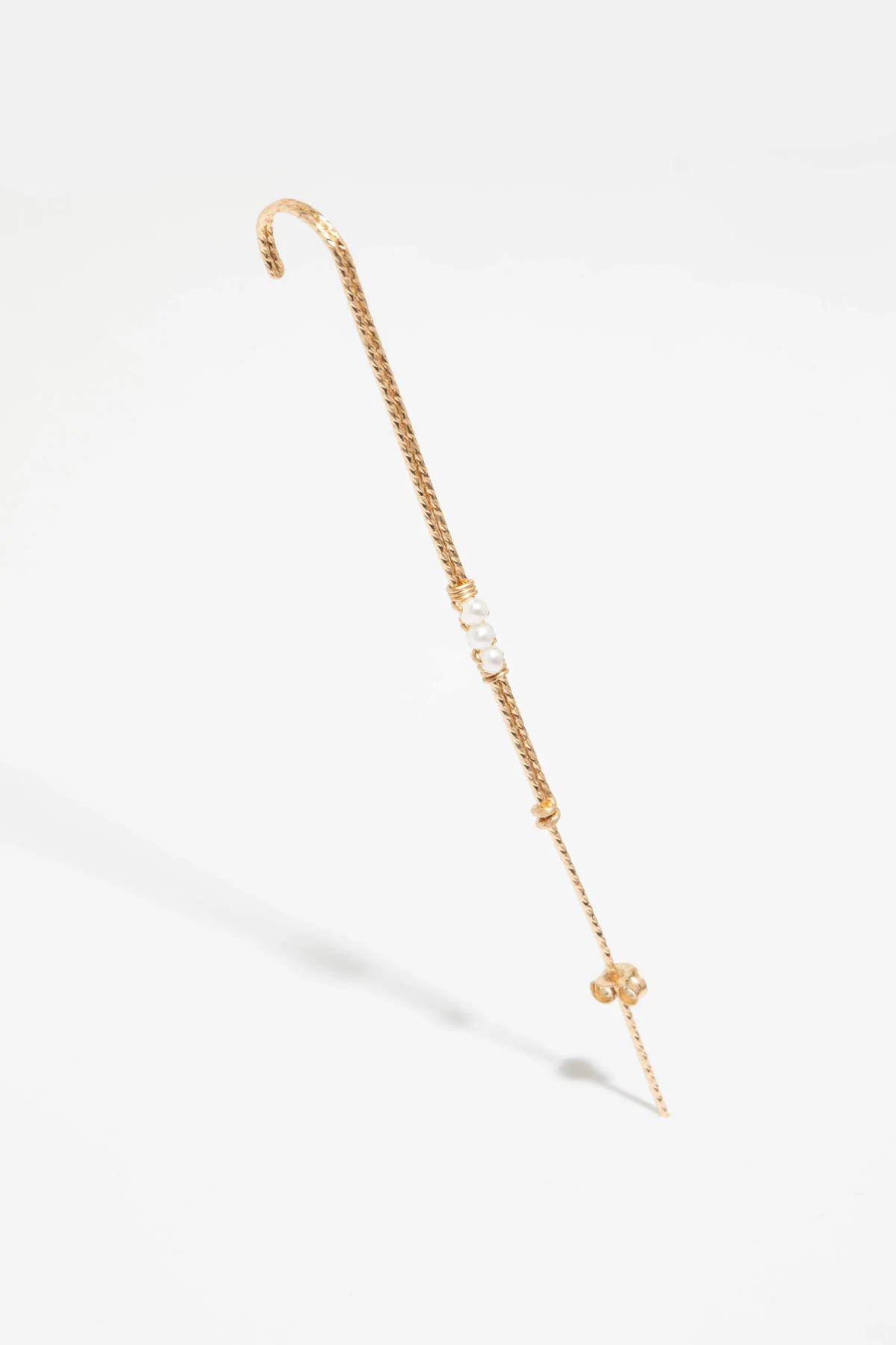 Bijou d'oreille traversant - Perle de culture