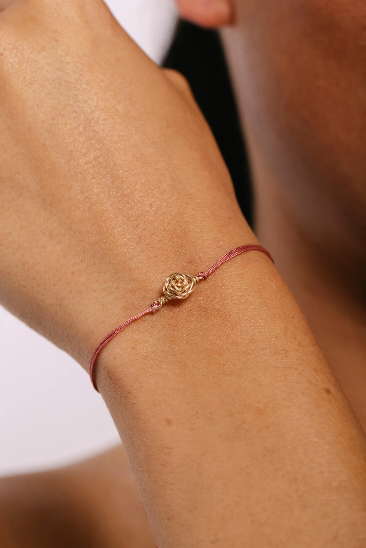 Bracelet cordon Rosa - Rose - Image 2