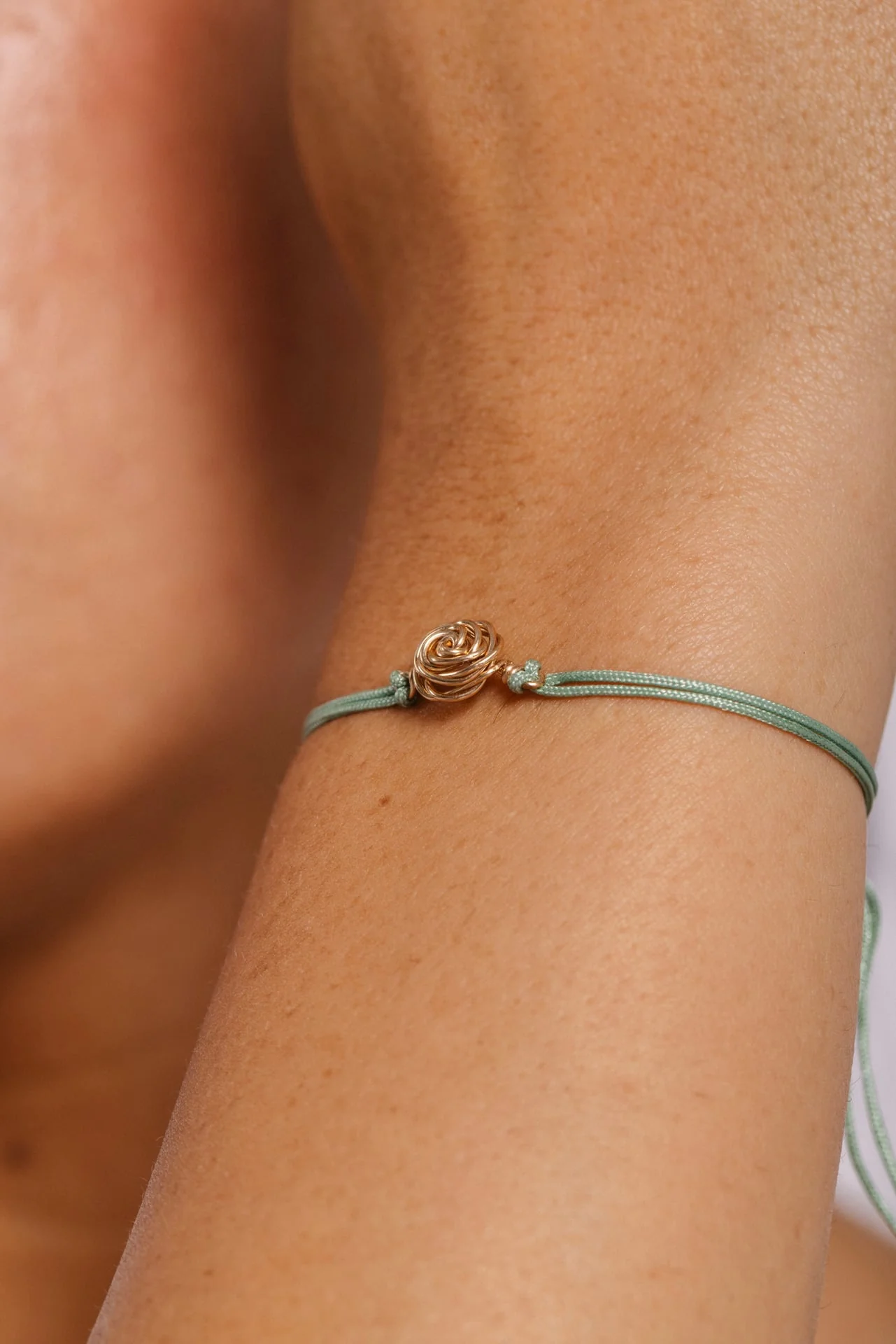 Bracelet cordon Rosa - Vert - Image 3