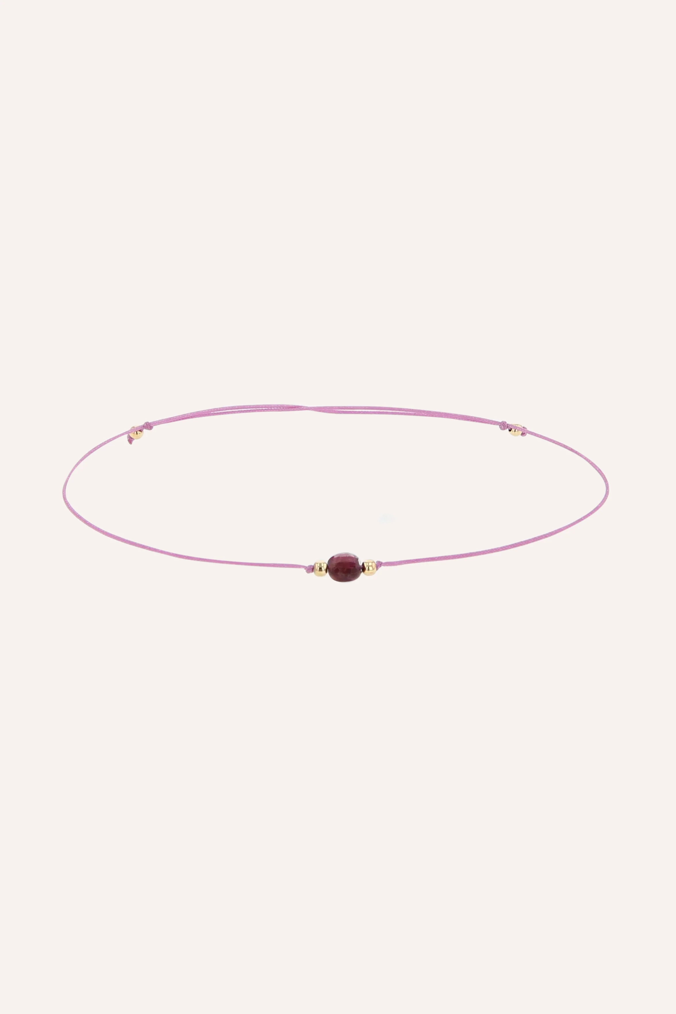 Bracelet cordon Stella - Grenat