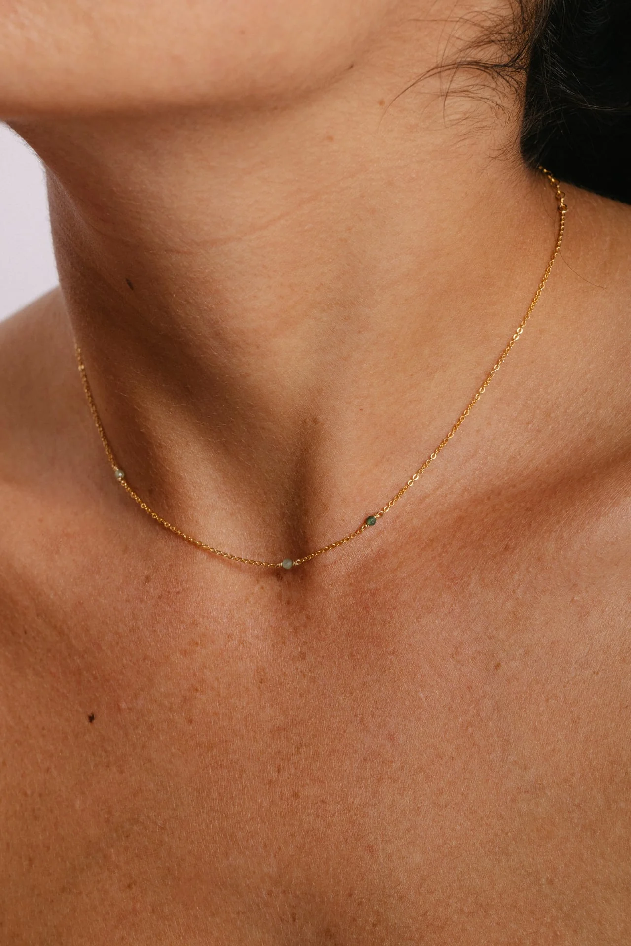Collier-Bracelet double Satellite - Émeraude - Image 2