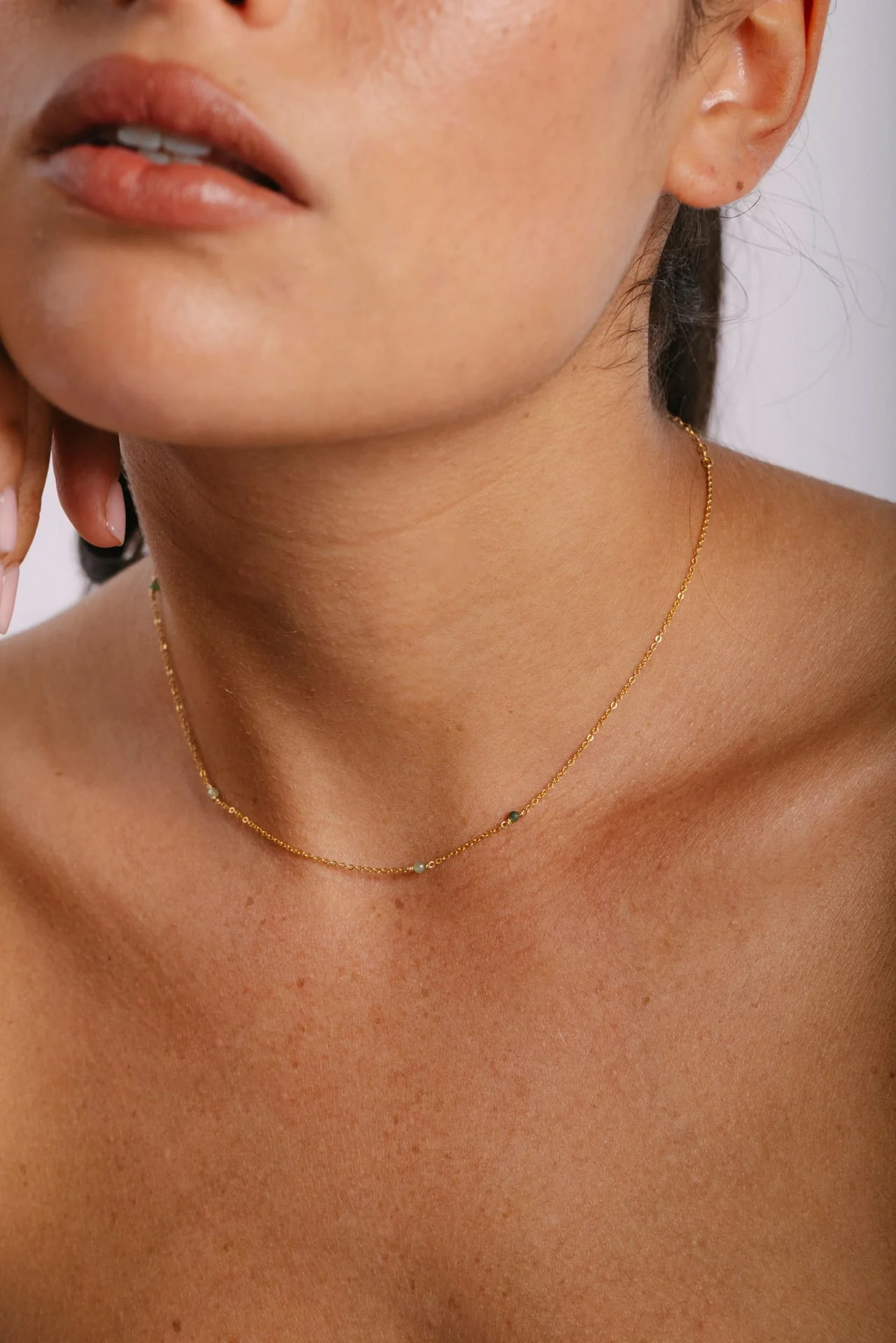 Collier-Bracelet double Satellite - Émeraude - Image 3