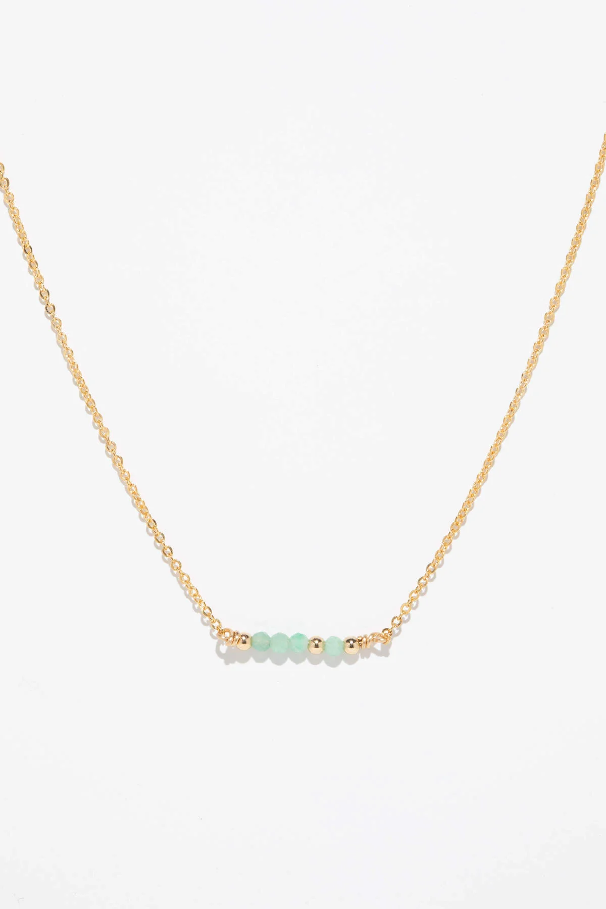Collier court théa - Emeraude