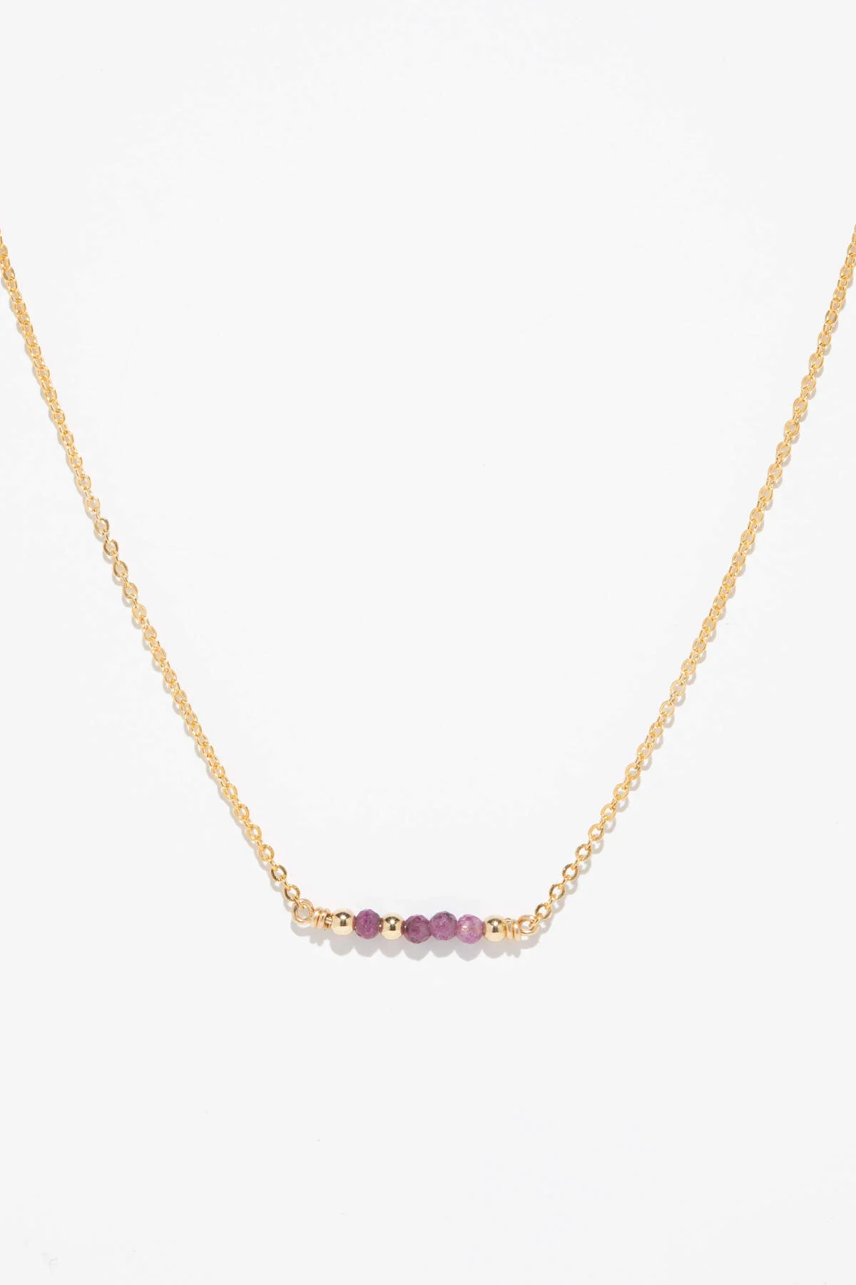 Collier court théa - Rubis