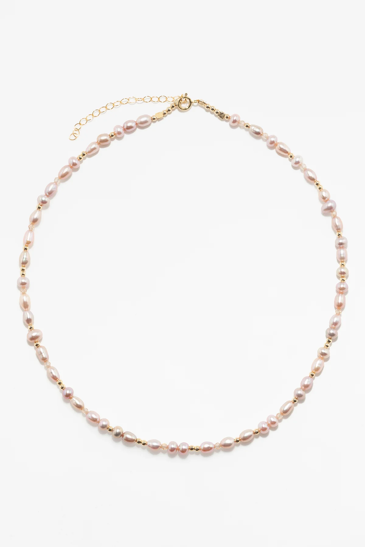 Collier Grain de riz - Perle de culture rose