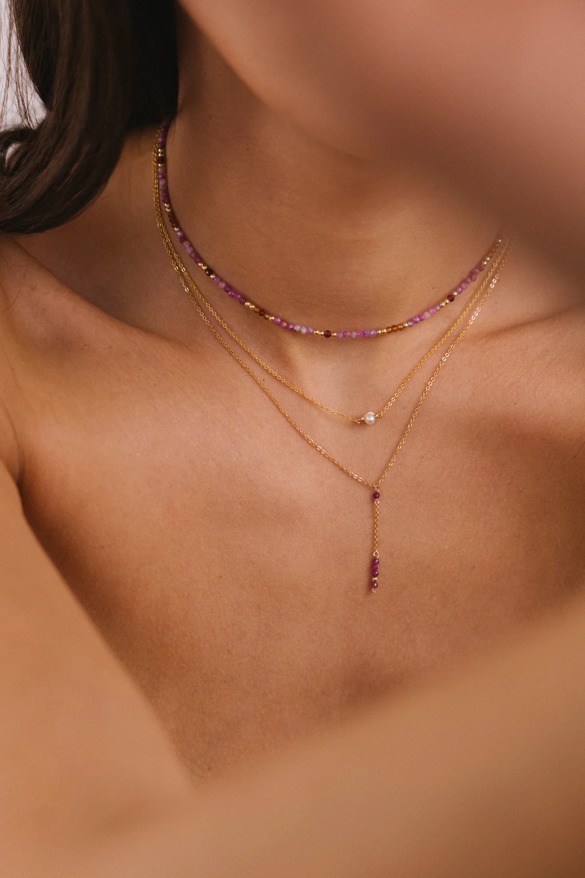 Collier long Théa - Rubis - Image 4