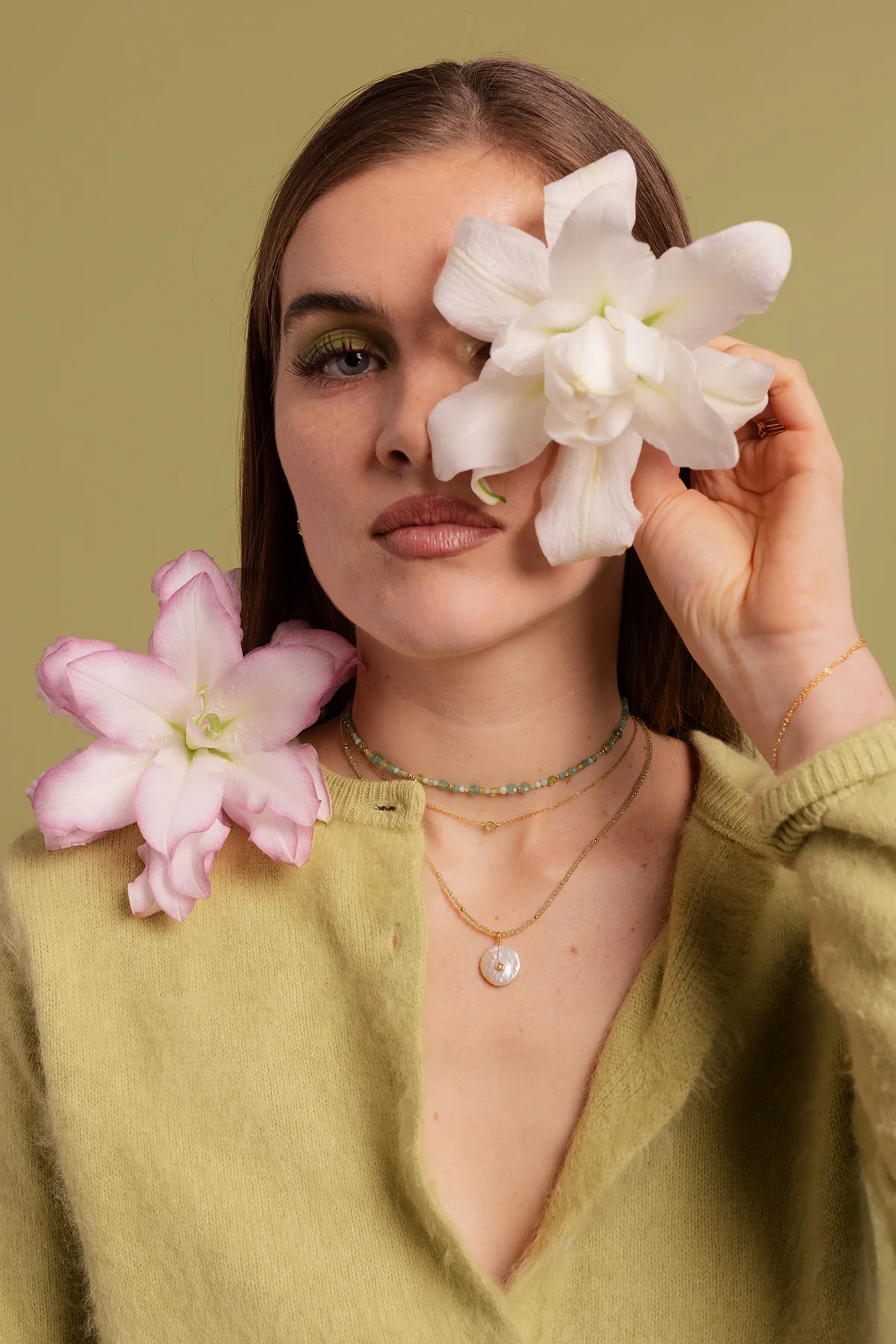 Collier Queen 40cm - Péridot - Image 4