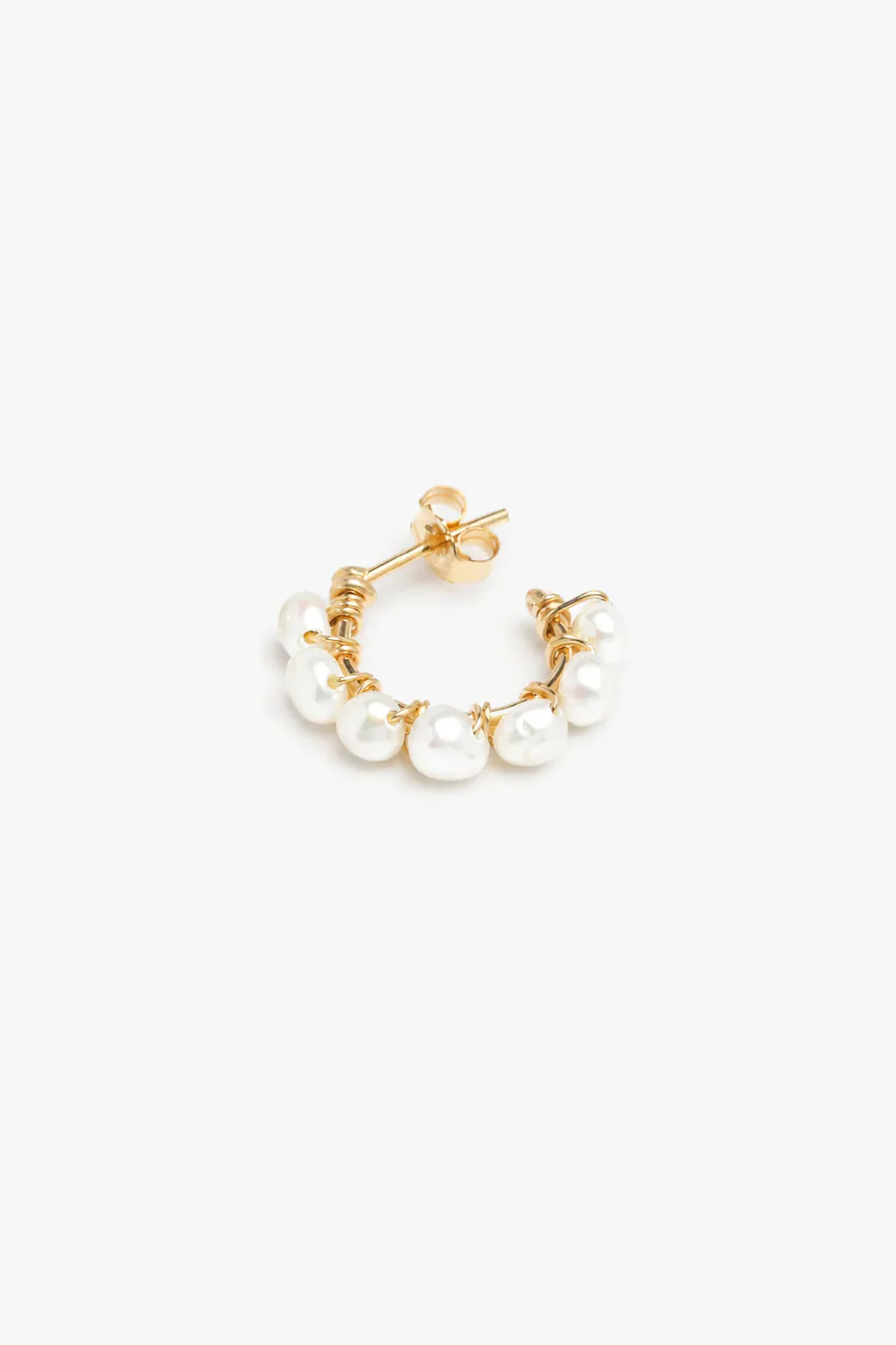 Petites créoles Bouton - Perles de culture - Image 6