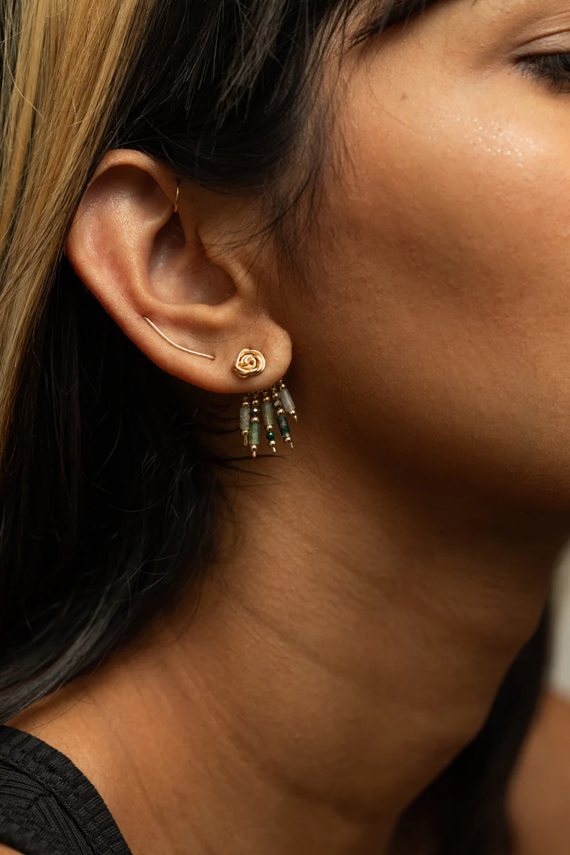 Dos de boucle d'oreille Dalia - Menthe - Image 2