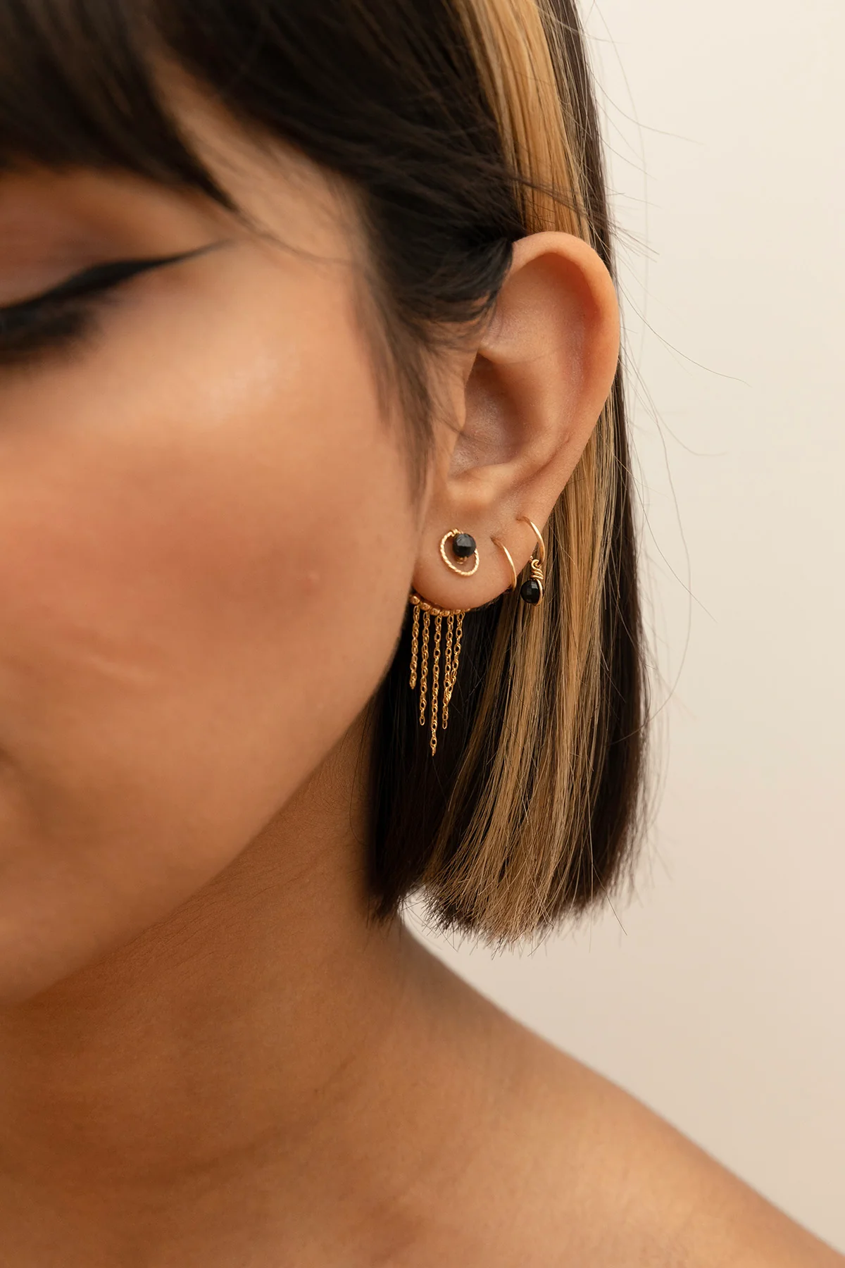 Dos de boucle d'oreille frange - Image 2