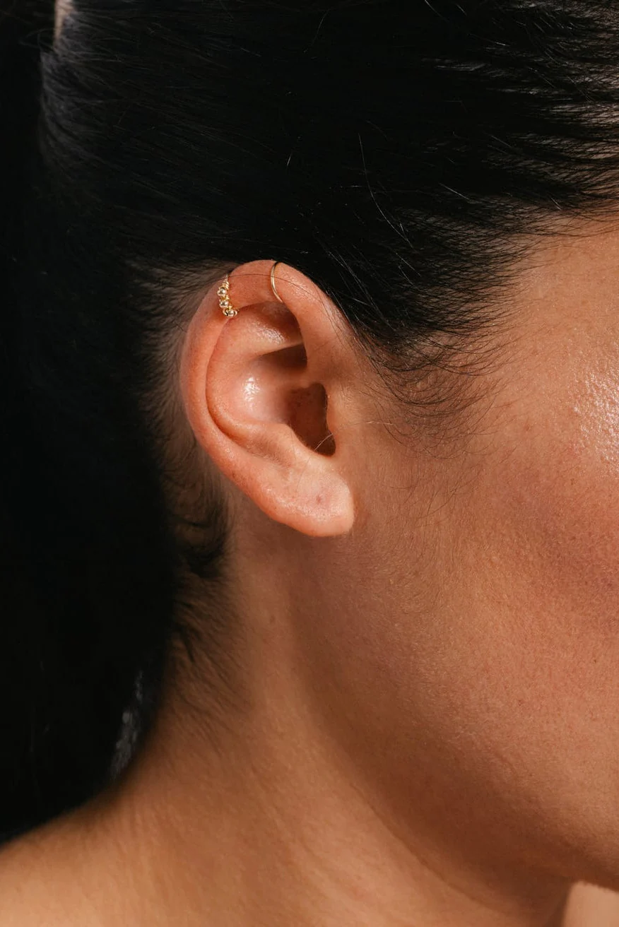Faux piercing double hélix tissé - Image 2