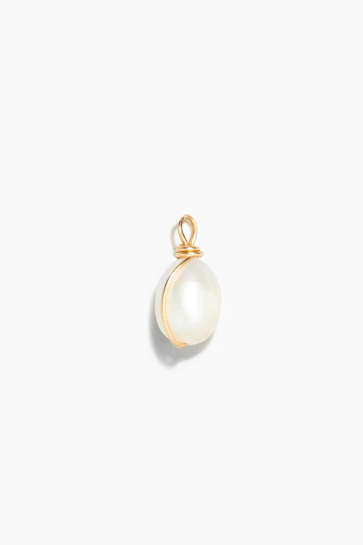 Pendentif Charm - perle de culture enlacée