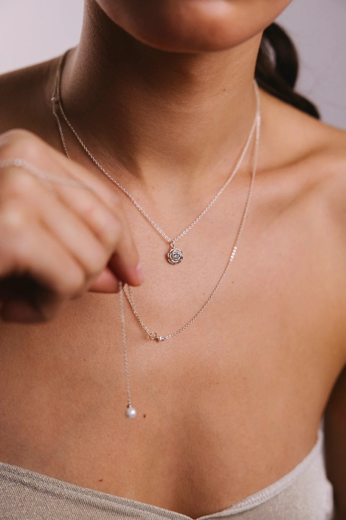 Petit Pendentif Rosa - Argent - Image 2