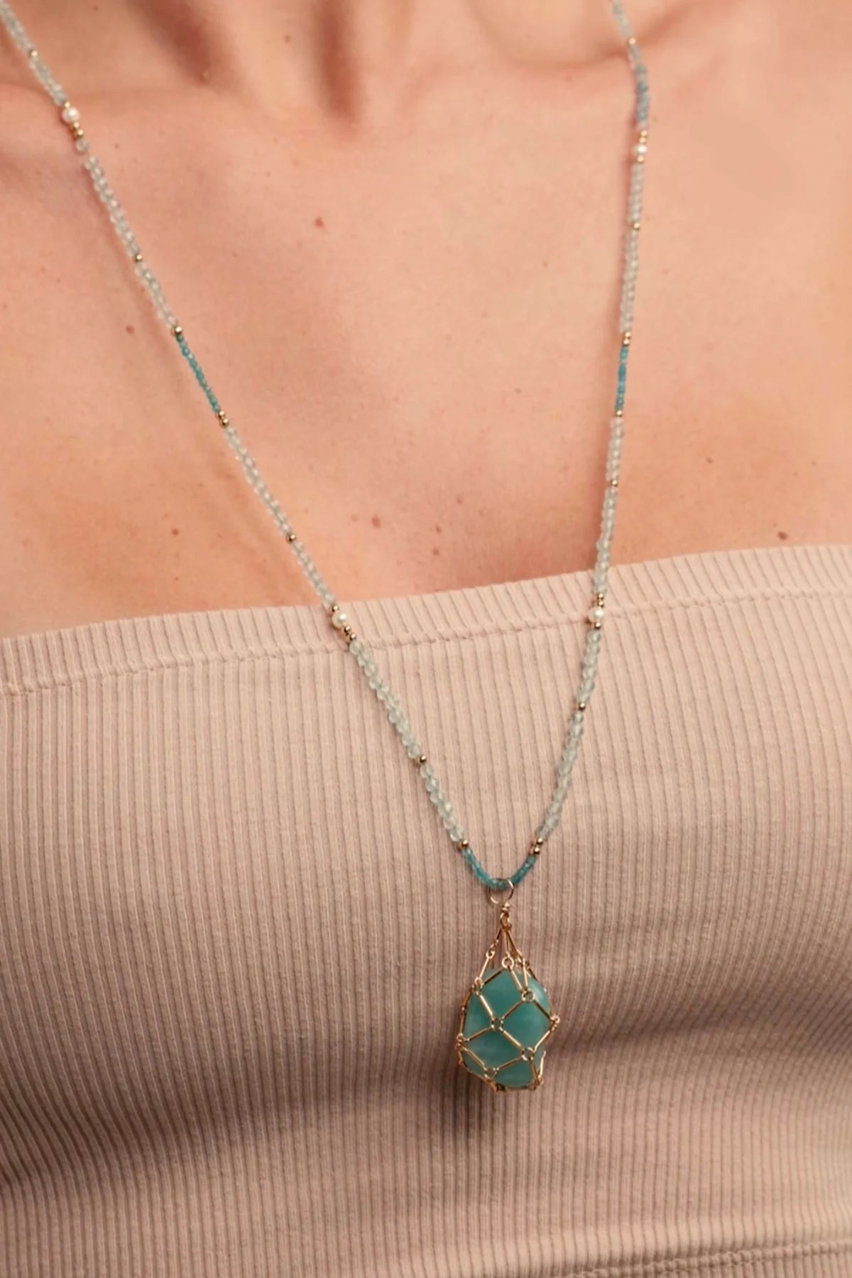 Pendentif Secret - Amazonite - Image 4