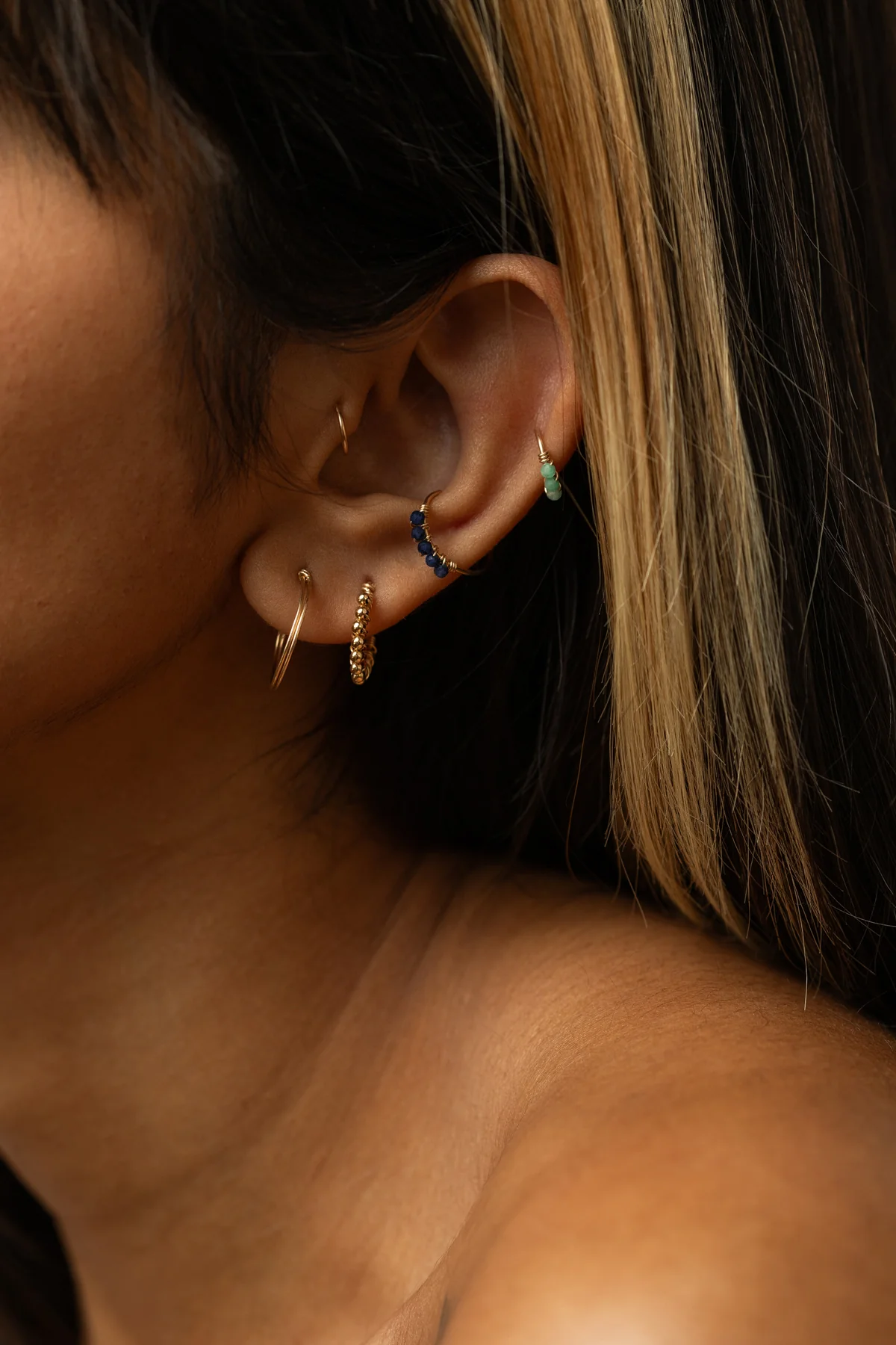 Piercing Diana - Saphir - Or 750‰ - Image 4