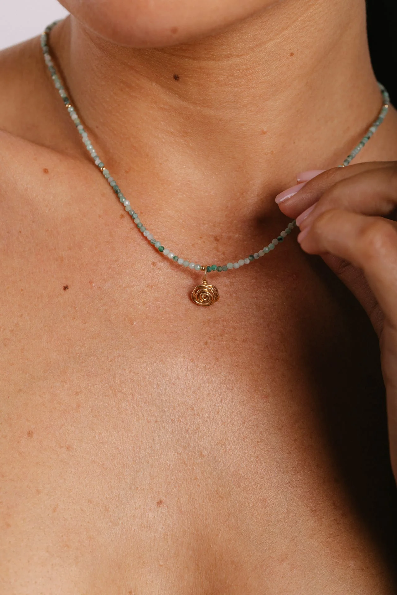 Collier Queen 40cm - Emeraude - Image 3